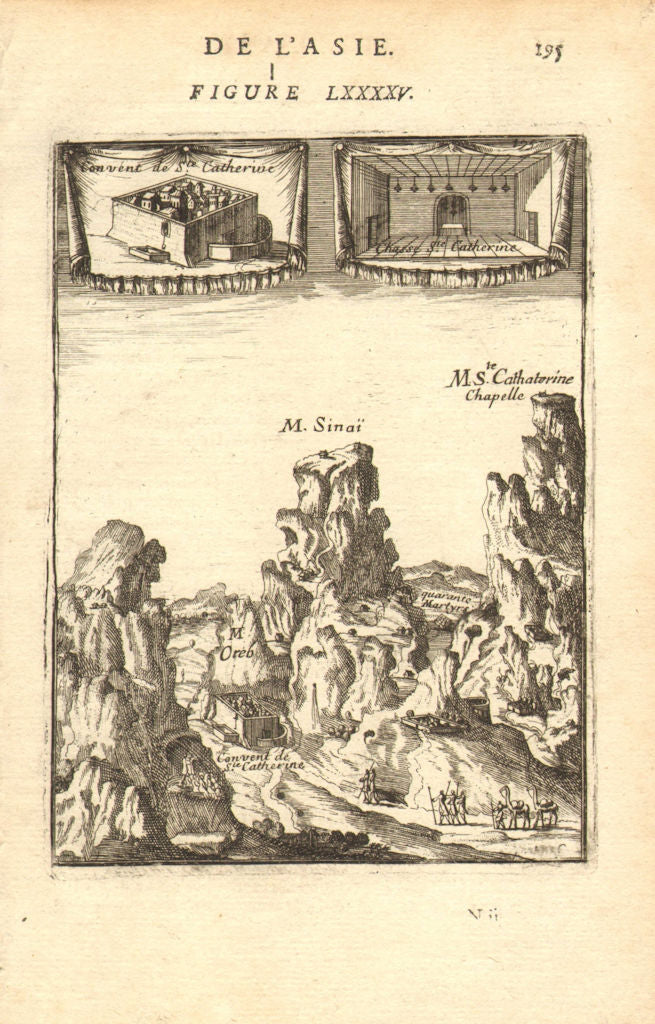 EGYPT. Mount Sinai & Saint Catherine's Monastery (Santa Katarina). MALLET 1683